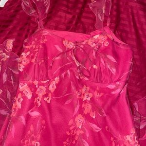 Fuchsia floral dress